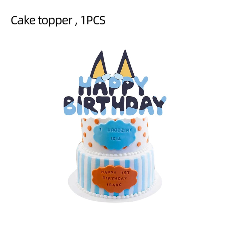 Kit Completo Decoración Cumpleaños Perritos - Platos, Vasos, Servilletas y Manteles Fiesta Infantil