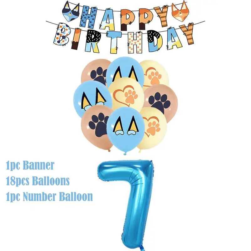 Kit Completo Decoración Cumpleaños Perritos - Platos, Vasos, Servilletas y Manteles Fiesta Infantil