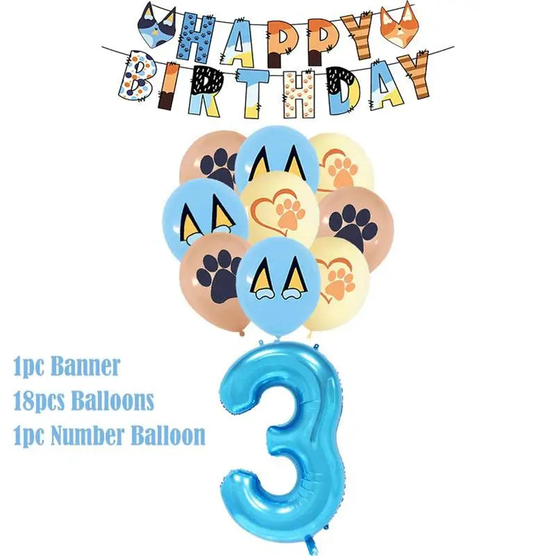 Kit Completo Decoración Cumpleaños Perritos - Platos, Vasos, Servilletas y Manteles Fiesta Infantil