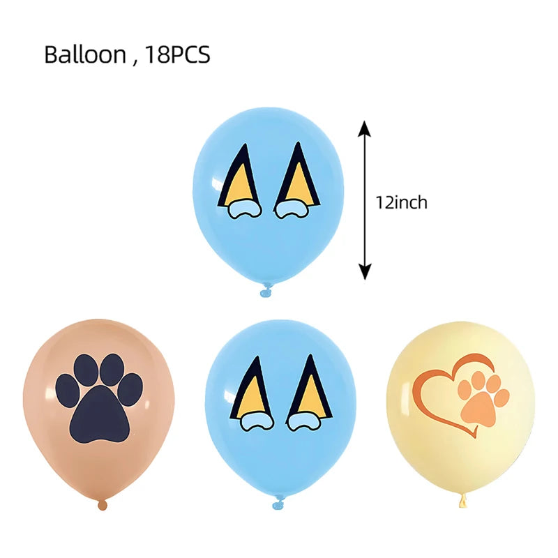 Kit Completo Decoración Cumpleaños Perritos - Platos, Vasos, Servilletas y Manteles Fiesta Infantil
