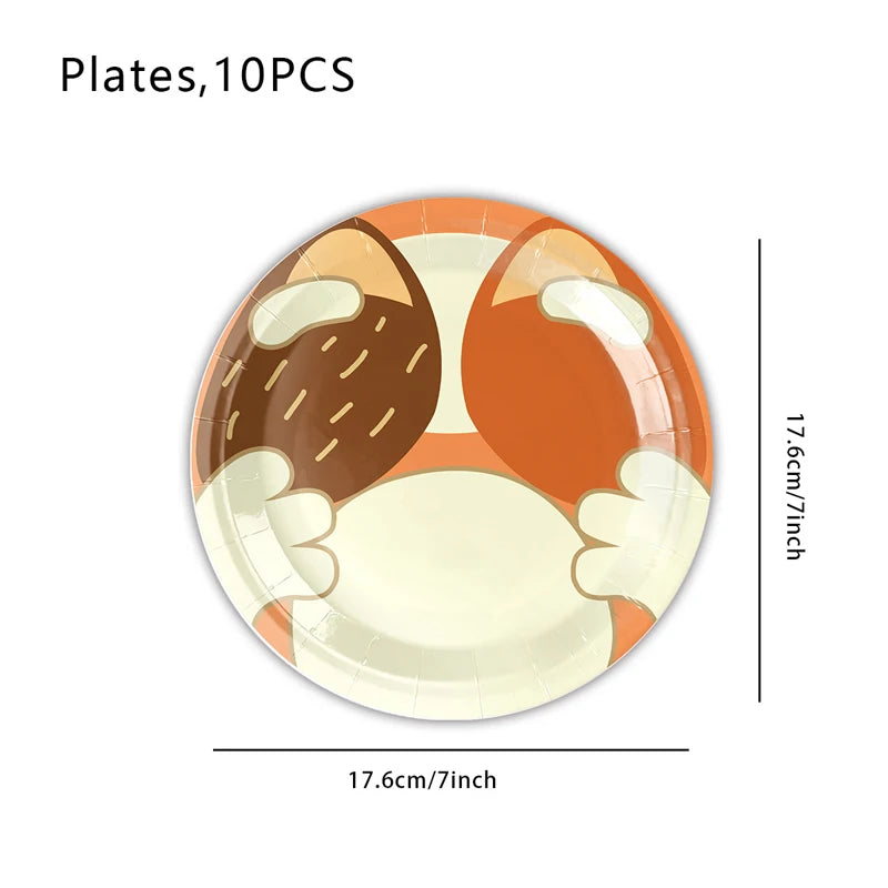 Kit Completo Decoración Cumpleaños Perritos - Platos, Vasos, Servilletas y Manteles Fiesta Infantil