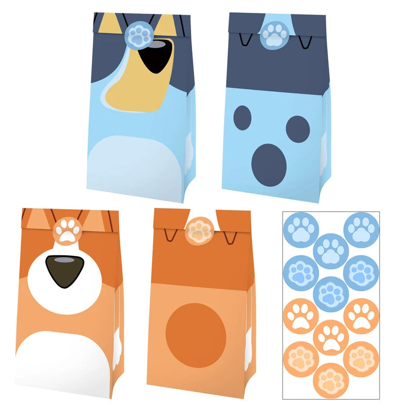 Kit Completo Decoración Cumpleaños Perritos - Platos, Vasos, Servilletas y Manteles Fiesta Infantil
