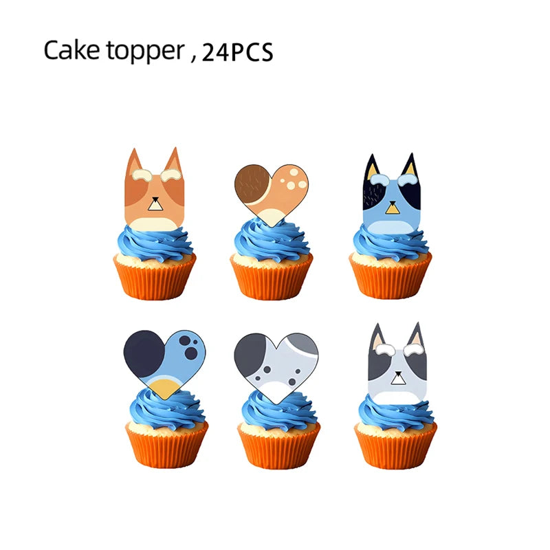 Kit Completo Decoración Cumpleaños Perritos - Platos, Vasos, Servilletas y Manteles Fiesta Infantil