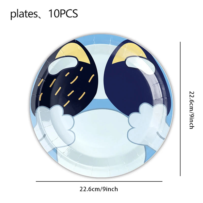 Kit Completo Decoración Cumpleaños Perritos - Platos, Vasos, Servilletas y Manteles Fiesta Infantil