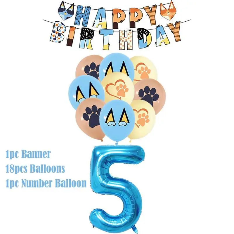 Kit Completo Decoración Cumpleaños Perritos - Platos, Vasos, Servilletas y Manteles Fiesta Infantil