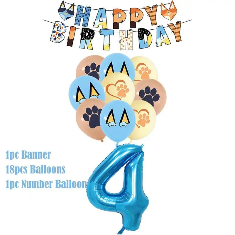 Kit Completo Decoración Cumpleaños Perritos - Platos, Vasos, Servilletas y Manteles Fiesta Infantil